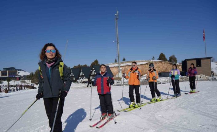 Erzincan’da "dağ kayağı" heyecanı