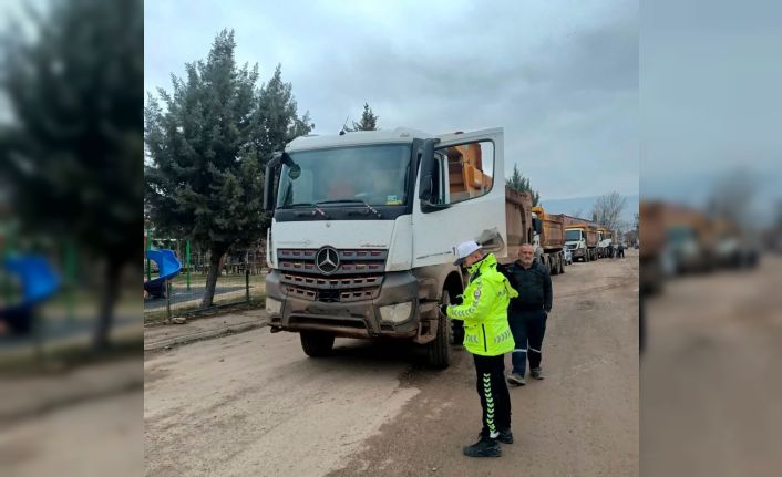 Gölbaşı’nda ağır tonajlı araçlara denetim