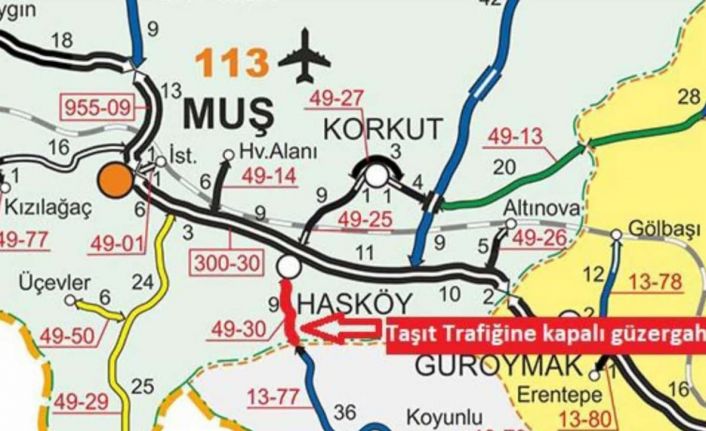 Hasköy-Mutki kara yolu ulaşıma kapatıldı