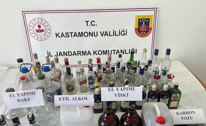 Kastamonu’da sahte içki operasyonu: 2 gözaltı