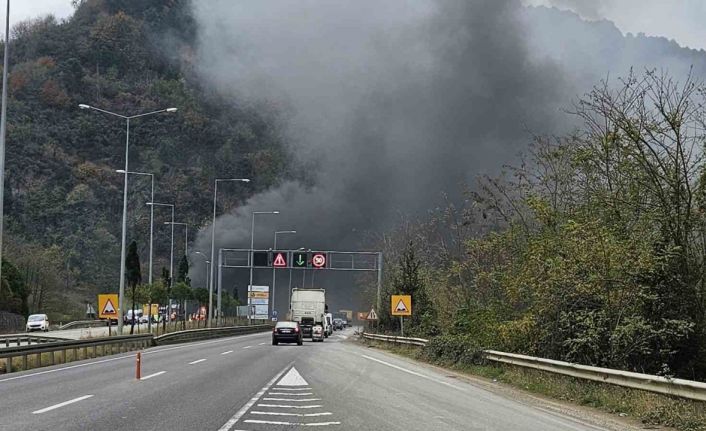 Ordu’da tünelde yangın: Trafik yarım saat durdu