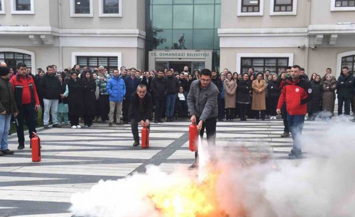 Osmangazi’de başarılı deprem ve yangın tatbikatı