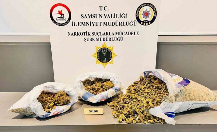 Samsun’da 5 kilo 700 gram skunk ele geçirildi: 4 gözaltı
