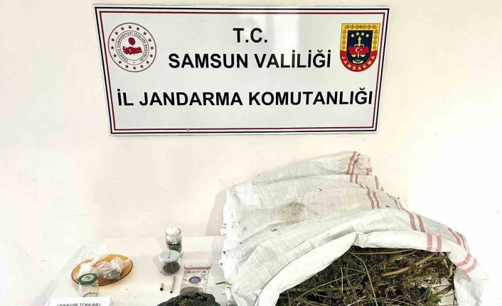 Samsun’da jandarma 7 kilo kubar esrar ele geçirdi