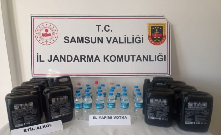 Samsun’da kaçak alkol ürünleri ele geçirildi