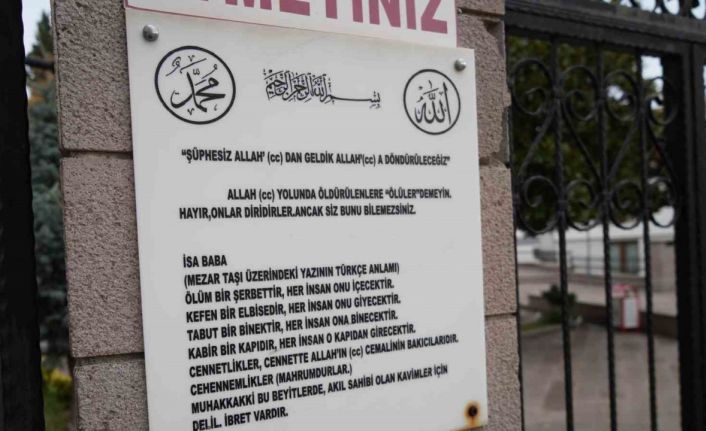 Samsun’un manevi mimarlarından İsa Baba’nın mezar taşındaki ibretlik yazı