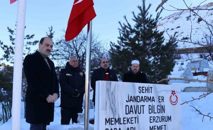 Şehit Davut Bilgin’in mezarını ziyaret ettiler