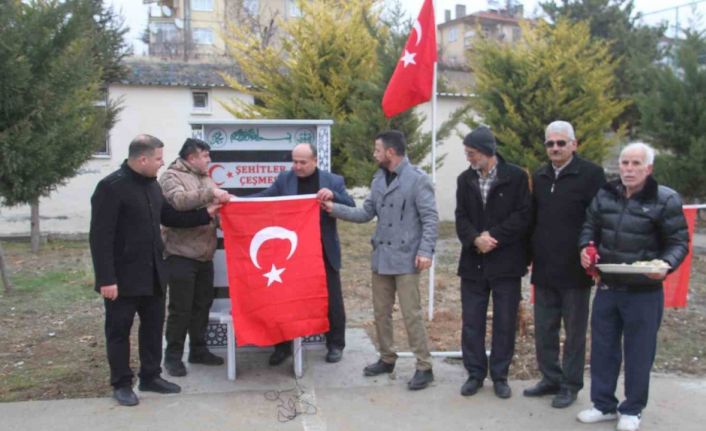 Şehitler çeşmesi dualarla hizmete açıldı