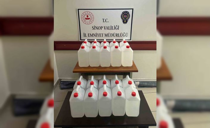 Sinop’ta Çengel Operasyonu: 100 litre etil alkol ele geçirildi