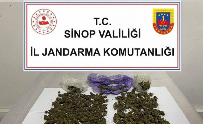 Sinop’ta yolcu otobüsünden uyuşturucu çıktı