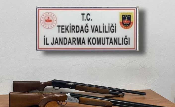 Tekirdağ’da ruhsatsız tabanca ve av tüfeği ele geçirildi