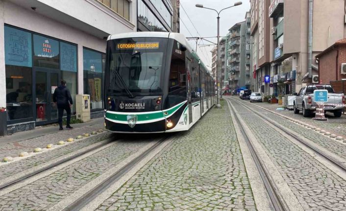 Tramvay yolundaki keyif uykusunu vatman bozdu