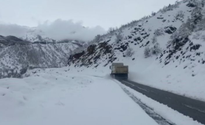 Tunceli’de kar yağışı etkisini sürdürüyor