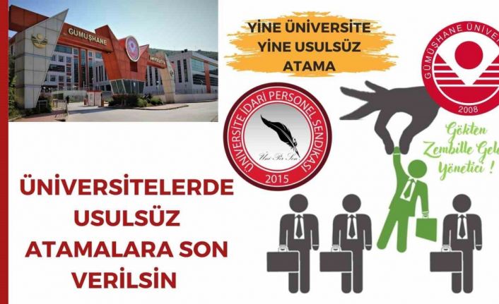 ÜNİPERSEN’den Gümüşhane Üniversitesi’ndeki atamalara tepki