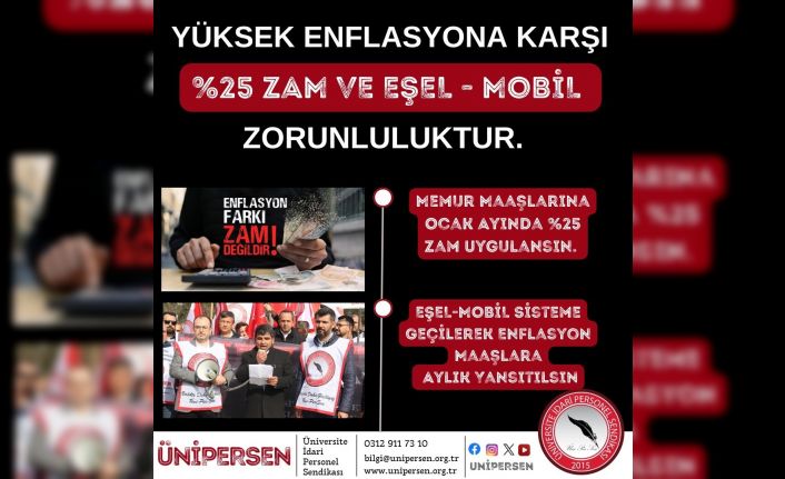 ÜNİPERSEN’den memur maaşlarında eşel-mobil sistemi önerisi