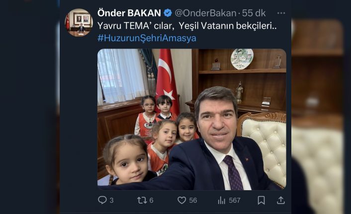 Vali Önder Bakan’dan Yavru TEMA’cılar ile özçekim