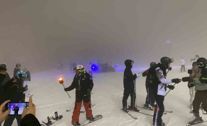 Yeni yıl coşkusunu Erciyes’te yaşadılar