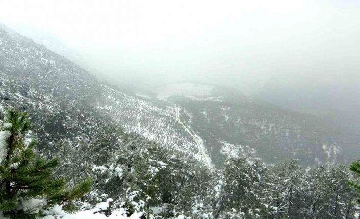 Yılanlı Dağı’nın kış manzarası mest etti