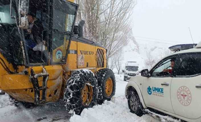 Yüksekova’da ekipler seferber oldu: Yolları kapanan köylerdeki 8 hastayı kurtardı