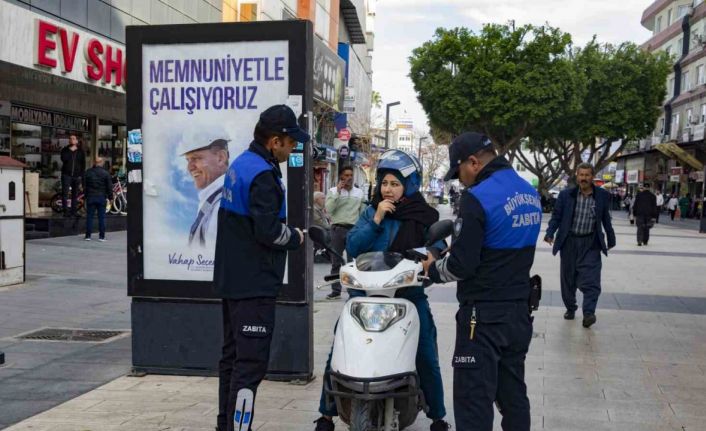 Zabıta ekiplerinden motorlu araçlara yönelik denetim