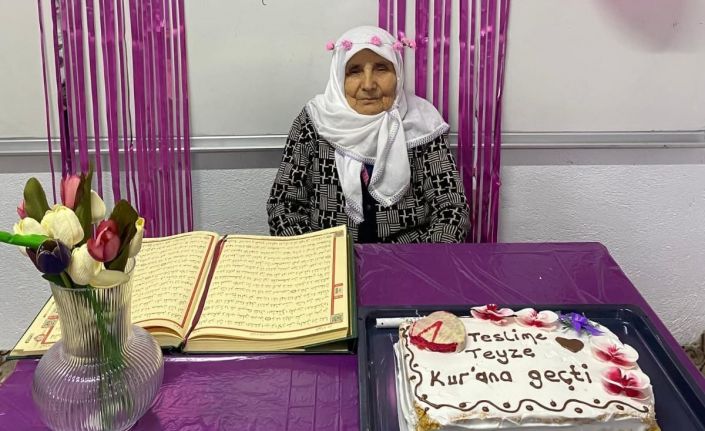 Amasyalı Teslime Nine 4 ayda Kur’an-ı Kerim okumayı öğrendi