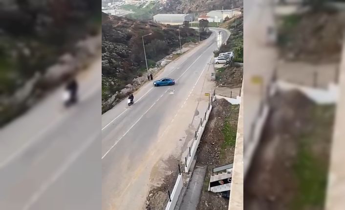 Anne ve çocuğunu tehlikeye atan maganda yakalandı