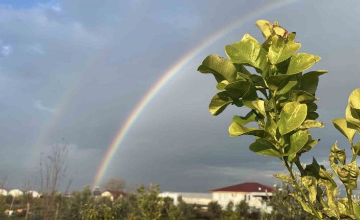 Antalya’da çifte gökkuşağı sürprizi