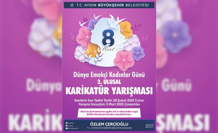 Aydın Büyükşehir, 2. Ulusal Emekçi Kadınlar Karikatür Yarışması düzenliyor