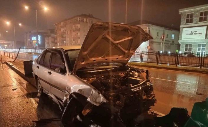 Bafra’da trafik kazası: 1 yaralı