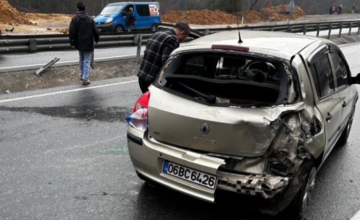 Bariyerlere çarparak durabildi
