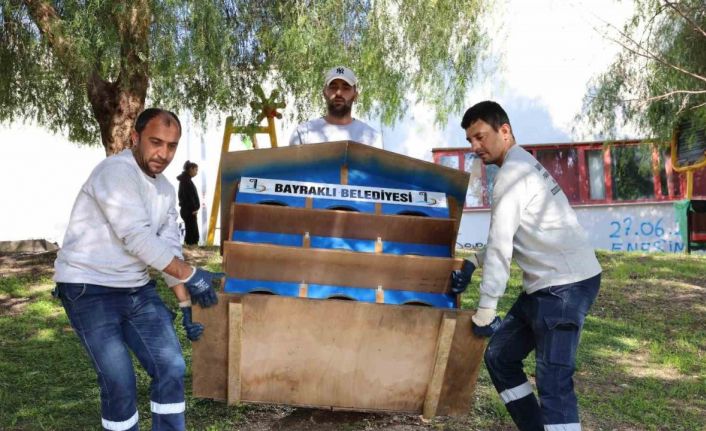 Bayraklı’da sokak kedilerine yeni yuva