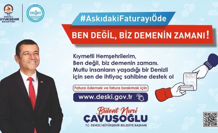 Büyükşehir DESKİ’den dayanışma örneği: ‘Askıda Fatura’