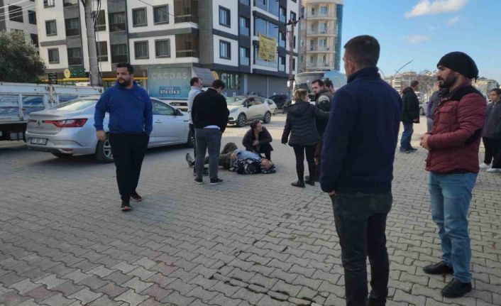 Edremit’te otomobille çarpışan motosiklet sürücüsü yaralandı