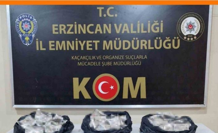 Erzincan’da 200 bin TL değerinde kaçak tütün ele geçirildi