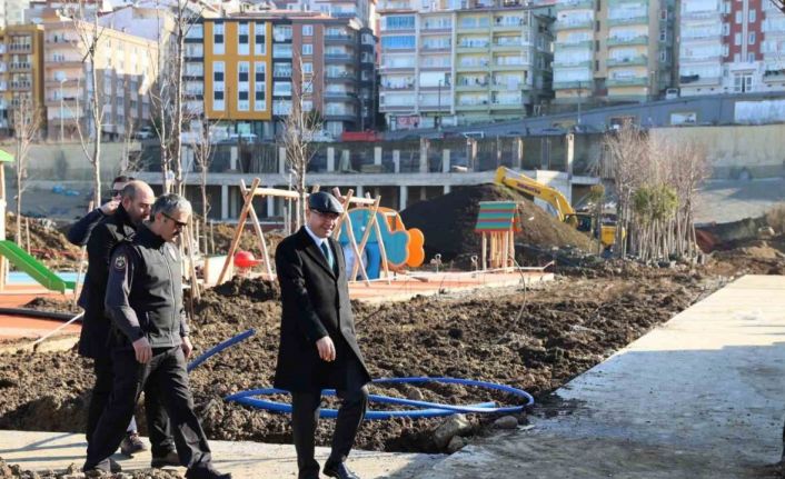 Giresun Millet Bahçesi Projesi inşaatı sürüyor