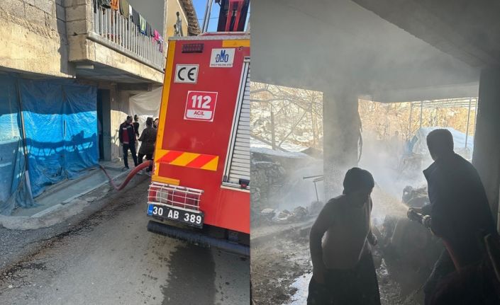 Hakkari’de korkutan yangın