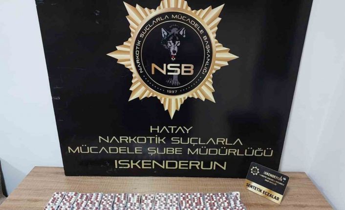 İskenderun’da uyuşturucu hap ele geçirildi