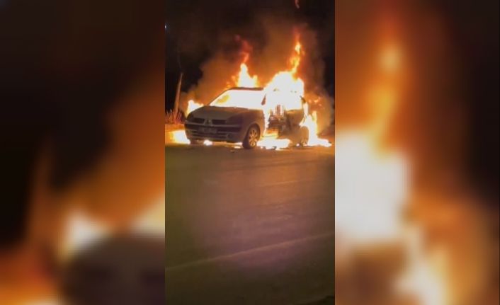 Isparta’da alevler içinde kalan otomobilin sürücüsü yanarak can verdi