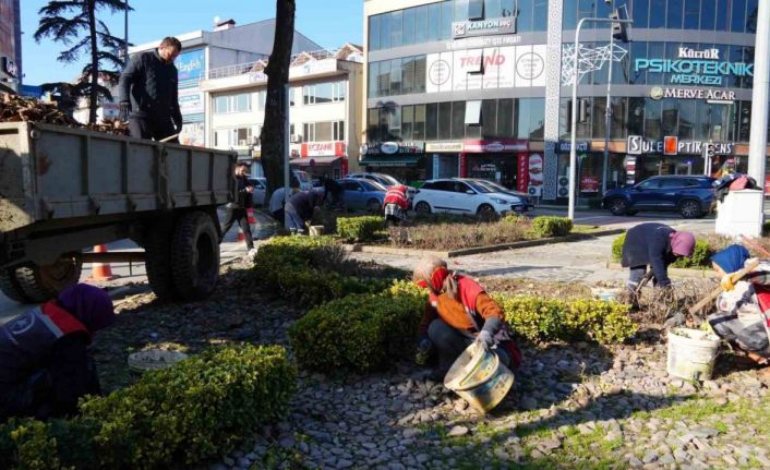 Kaldırım tadilatı ve peyzaj çalışmaları devam ediyor