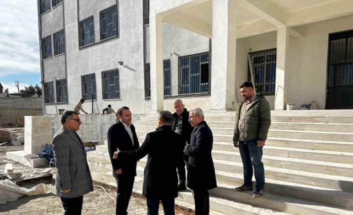 Kaymakam Partal, Şehit Abidin Tanrıkolu Anadolu Lisesi inşaatını inceledi