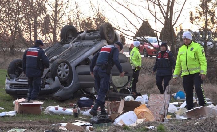 Kırklareli’nde şarampole devrilen otomobilin sürücüsü hayatını kaybetti