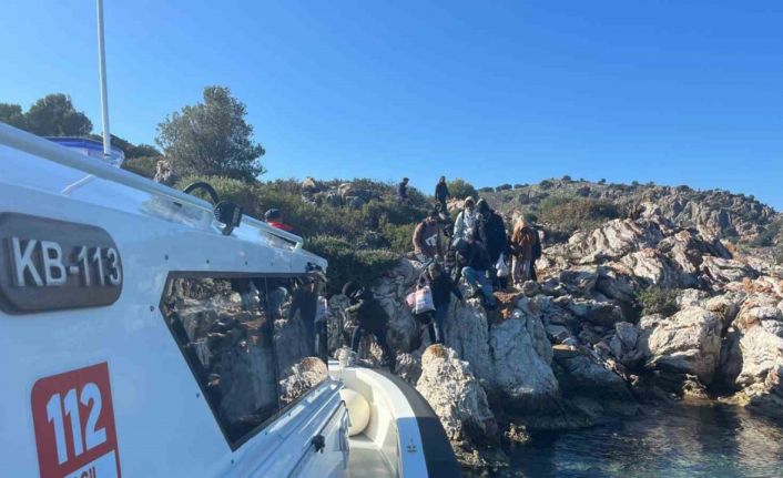 Marmaris’te karada 15 düzensiz göçmen yakalandı