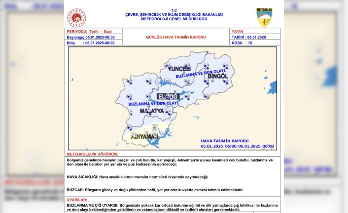 Meteorolojiden buzlanma ve çığ uyarısı