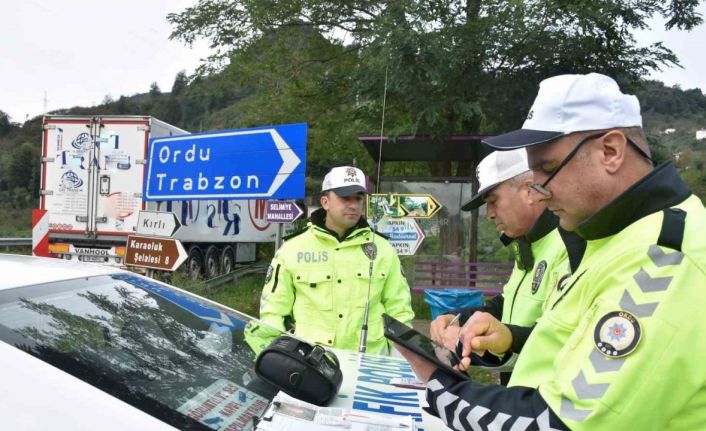 Ordu’da bir haftada 14 bin araç ve sürücüsü denetlendi