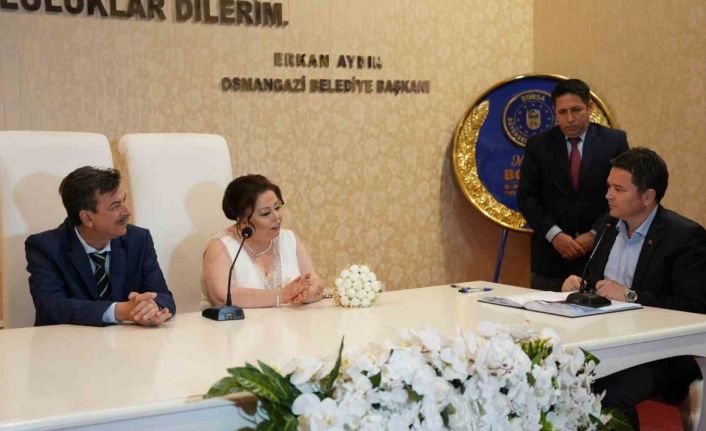 Osmangazi’de 1 yılda 6 bin 636 nikah kıyıldı