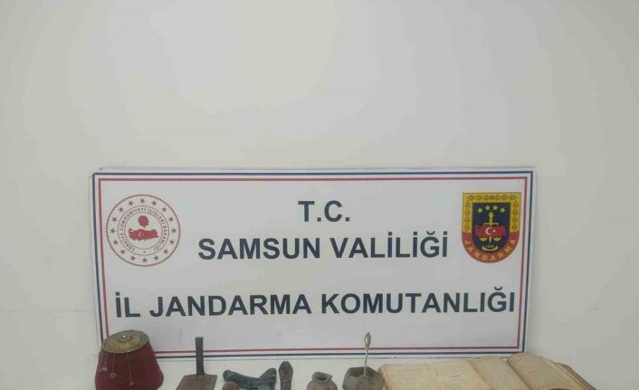 Samsun’da jandarma tarihi eser ele geçirdi