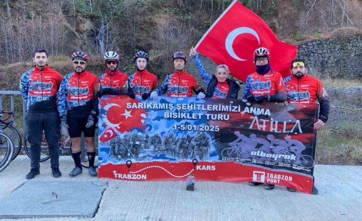 Sarıkamış şehitleri için pedal çeviriyorlar