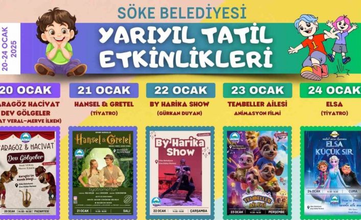 Söke’de çocuklar yarıyıl tatilinde etkinliklerle buluşacak