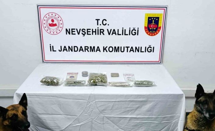 Uyuşturucuyu narkotik köpeği buldu