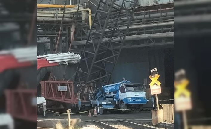 Vinç işçilerin üzerine devrildi; 1 ölü, 1 yaralı